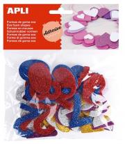 Opakowanie Naklejki z brokatem cyferki 50szt