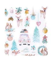 Opakowanie Naklejki z brokatem jolly chrismas 23szt