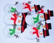 Opakowanie Naklejki z filcu bałwanki 10szt