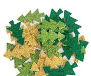 Opakowanie Naklejki z pianki brokat choinki 30szt