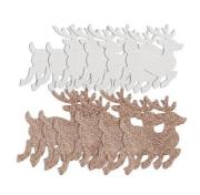 Opakowanie Naklejki z pianki brokat renifery 12szt