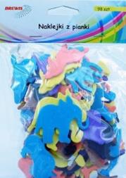 Opakowanie Naklejki z pianki dzikie zwierzęta 98szt