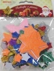 Naklejki z pianki gwiazdki 60szt. Wydawca: Brewis. Dadada.pl Opakowanie Naklejki z pianki gwiazdki 60szt