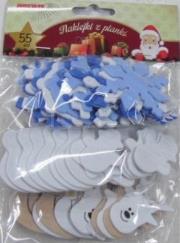 Opakowanie Naklejki z pianki renifery bałwany śnieżynki 55szt