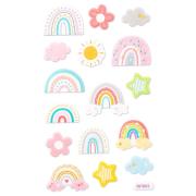 Opakowanie Naklejki z pianki świecące w ciemności tęcza