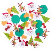 Opakowanie Naklejki z pianki wesołe święta 48szt