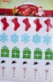 Naklejki z pianki z brokatem 20szt. Wydawca: Brewis. Dadada.pl Opakowanie Naklejki z pianki z brokatem 20szt