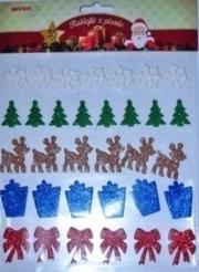 Naklejki z pianki z brokatem 33szt. Wydawca: Brewis. Dadada.pl Opakowanie Naklejki z pianki z brokatem 33szt