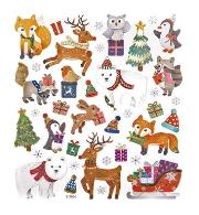 Opakowanie Naklejki zimowe zwierzaki 38szt