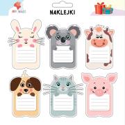 Naklejki zwierzaki na szafkę i zeszyt 2. Wydawca: All4Kids. Dadada.pl Opakowanie Naklejki zwierzaki na szafkę i zeszyt 2