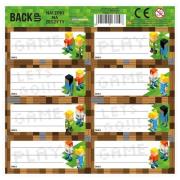 Opakowanie Nalepki na zeszyty BackUp 4 A 61 (25szt) DERFORM