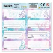 Opakowanie Nalepki na zeszyty BackUp Motyle (25szt)