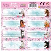 Opakowanie Nalepki na zeszyty Konie (25szt)