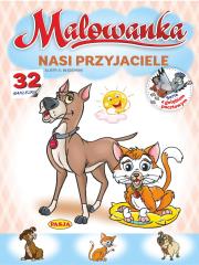 Nasi przyjaciele. Malowanka. Autor: Kruszewski Włodzimierz, Ernest Błędowski. Dadada.pl Okładka książki Nasi przyjaciele. Malowanka