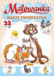 Nasze zwierzątka. Malowanka. Autor: Kruszewski Włodzimierz, Ernest Błędowski. Dadada.pl Okładka książki Nasze zwierzątka. Malowanka