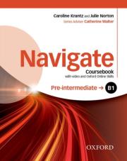 Navigate Pre-Intermediate B1 + Coursebook with DVD. Autor: Krantz Caroline, Julie Norton. Dadada.pl Okładka książki Navigate Pre-Intermediate B1 + Coursebook with DVD