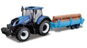 Opakowanie New Holland T7.315 z przyczepą i belami słomy