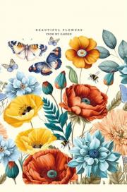 Opakowanie Notatnik 105x165/64K linia kwiaty i motyle FRESH