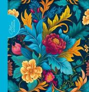 Opakowanie Notatnik ozdobny 100x100/48K kratka Flora nieb.