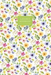 Opakowanie Notatnik ozdobny 64 strony linia Kwiaty zielony