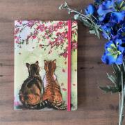 Opakowanie Notatnik z gumką A5 LCN30 Koty i kwiaty