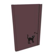 Opakowanie Notes A5 kratka z gumką kot w śliwce BB230023