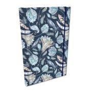 Opakowanie Notes A5 kratka z gumką Soft Touch kwiaty Boho