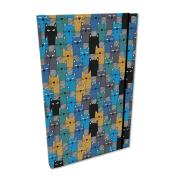 Opakowanie Notes A5 kratka z gumką Soft Touch lakier UV kocury