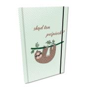 Notes A5 kratka z gumką Soft Touch leniwiec chwilunia. Wydawca: EV-Corp. Dadada.pl Opakowanie Notes A5 kratka z gumką Soft Touch leniwiec chwilunia