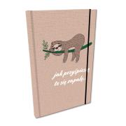 Notes A5 kratka z gumką Soft Touch leniwiec zapalny. Wydawca: EV-Corp. Dadada.pl Opakowanie Notes A5 kratka z gumką Soft Touch leniwiec zapalny