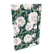 Notes A5 kratka z gumką Soft Touch Peonie w zieleni. Wydawca: EV-Corp. Dadada.pl Opakowanie Notes A5 kratka z gumką Soft Touch Peonie w zieleni