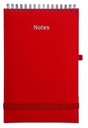 Opakowanie Notes A5 Vivella na spirali z gumką czerwony