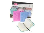 Opakowanie Notes z gumką w kwiaty (24szt)