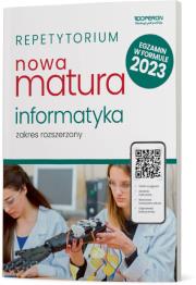 Nowa matura 2023 Informatyka repetytorium zakres rozszerzony. Autor: Piotr Dobosiewicz. Dadada.pl Okładka książki Nowa matura 2023 Informatyka repetytorium zakres rozszerzony