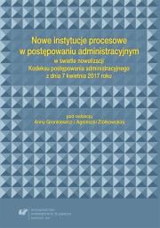 Okładka książki Nowe instytucje procesowe w postępowaniu...