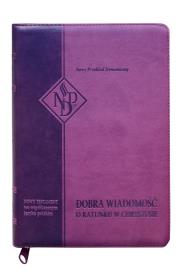 Okładka książki Nowy Testament NPD fioletowa z paginatorami