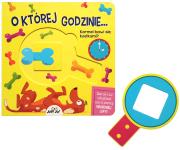 O której godzinie…? Książka z magiczną lupą. Autor: Mancini Paolo, Leone Luca. Dadada.pl Okładka książki O której godzinie…? Książka z magiczną lupą