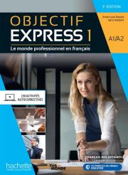 Objectif Express 1 A1/A2 3e ed podręcznik+online. Autor: Anne-Lyse Dubois, Sara Kaddani. Dadada.pl Okładka książki Objectif Express 1 A1/A2 3e ed podręcznik+online