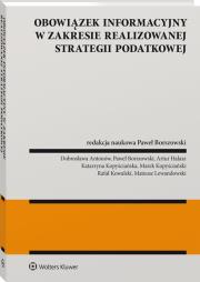Okładka książki Obowiązek informacyjny w zakresie realizowanej strategii podatkowej