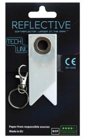 Opakowanie Odblaskowy breloczek Tech Line - Biała klapka