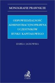 Okładka książki Odpowiedzialność administracyjnoprawna...