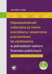 Okładka książki Odpowiedzialność materialna za mienie pracodawcy i powierzone pracownikowi do użytkowania w jednostkach sektora finansów publicznych