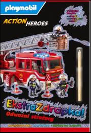 Okładka książki Odważni strażacy. Playmobil Action Heroes. Ekstrazdrapka