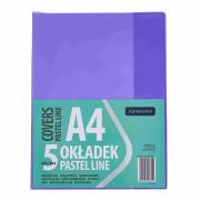 Opakowanie Okładka A5 Pastel Line nieregulowana (5szt) ASTRA