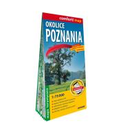 Okolice Poznania laminowana mapa turystyczna 1:75 000. Autor: Opracowanie zbiorowe. Dadada.pl Okładka książki Okolice Poznania laminowana mapa turystyczna 1:75 000