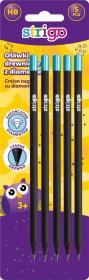 Opakowanie Ołówek z czarnego drewna mix 5szt STRIGO