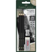 Ołówki Pitt Graphite Matt 3szt z gumką i temper. Wydawca: Faber Castell. Dadada.pl Opakowanie Ołówki Pitt Graphite Matt 3szt z gumką i temper