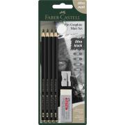 Ołówki Pitt Graphite Matt 4szt z gumką i temper. Wydawca: Faber Castell. Dadada.pl Opakowanie Ołówki Pitt Graphite Matt 4szt z gumką i temper
