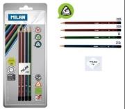 Opakowanie Ołówki trójkątne 4szt+gumka 430 blister MILAN