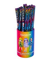 Opakowanie Ołówki trójkątne HB z gumką Rainbow High (36szt)